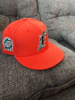 Florida Marlins New Era Fitted Hat 7.5
